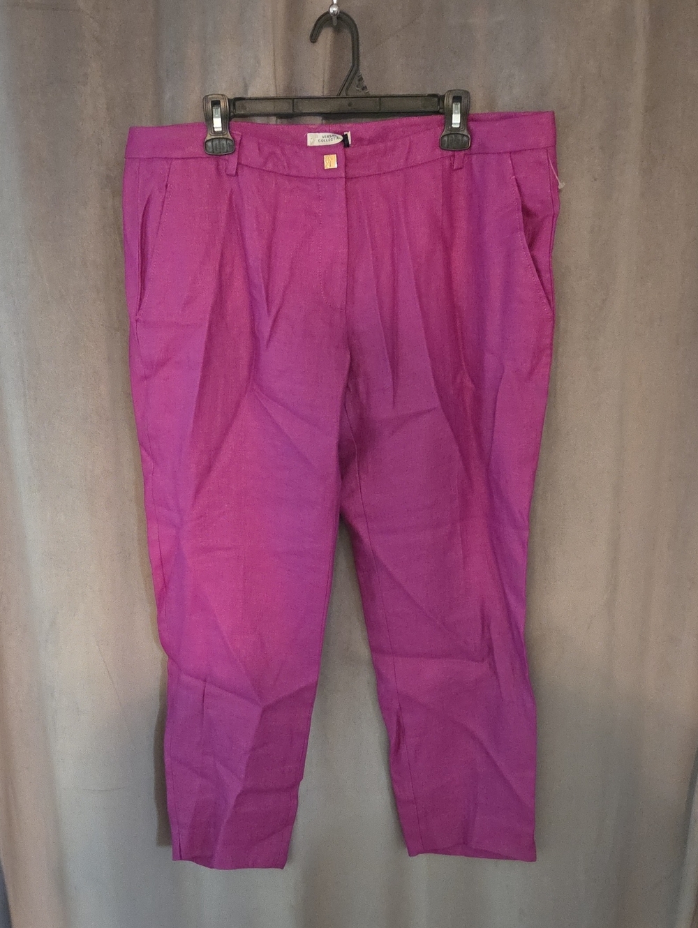 NWT Versace Bright Fuchsia Pleated Chinos SEE Measurements